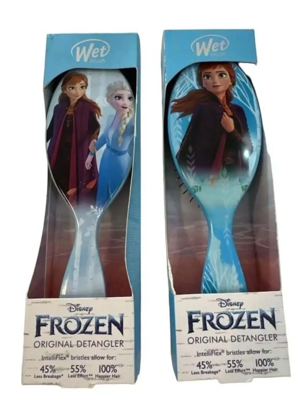 Wet Brush Disney Frozen Original Detangler Hair Brush Bundle - Elsa & Anna